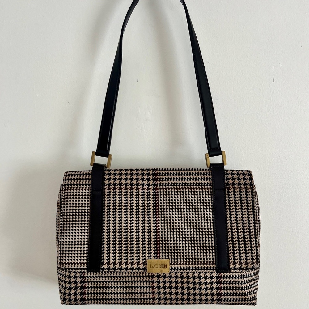 Ralph Lauren - Vintage Houndstooth Shoulder Bag